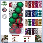 Colorful 2.5 Inch Christmas Ornaments Set For Holiday Parties And Celebrations. Fixed Price $39.89.