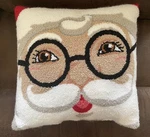 Nwt Ashland Christmas Santa With 3D Hat X16 Throw Pillow Loop Stitch SEA412. Fixed Price $21.99.