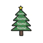 Custom "your Name" Personalized Christmas Stocking Tag Embroidered Patch Tree. Fixed Price $5.95.