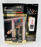 Gemmy Lightshow Led Icicle 12 Effects Remote Control 24CT 23FT 521660 New. Fixed Price $67.50.
