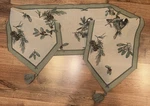 Pfaltzgraff Winterwood Chickadee Pine Mistletoe Christmas Tapestry Table Runner. Fixed Price $19.99.