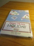Debbie Mumm Holiday Christmas Snowman Tablecloth Flannel Backed Vinyl 52" 70". Fixed Price $9.80.