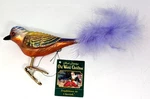 New Vintage 2003 Owc Old World Christmas Glass Painted Bunting Bird Ornament. Fixed Price $12.74.