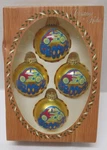 Krebs Volkswagon Beetle Car Sugared Glass Christmas Ornaments Groovy. Fixed Price $24.99.