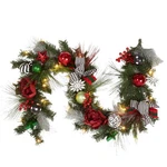 Garveehome Prelit Christmas Garland For Mantle, 6 Ft Battery Operated Xmas Ga.... Fixed Price $29.48.