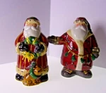 Vintage Santa's Spirit Salt Pepper Shaker Debbie Mumm For Sakura. Fixed Price $10.00.