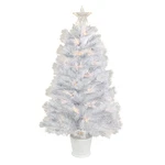 Northlight 3' White Fiber Optic Artificial Christmas Tree, Warm Lights. Fixed Price $107.49.