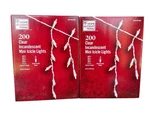 Home Accents 200 Mini Icicle Lights Clear White Wire Wedding Christmas Holiday. Fixed Price $19.99.
