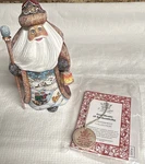 G. Debrekht Rare Masterpiece Santa Wood Figurine 12IN Hand Painted Signed 12/250. Fixed Price $150.00.
