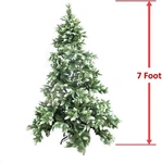 Aleko 7 Ft. Unlit Snow Dusted Artificial Christmas Holiday Tree CTBS83H1398. Fixed Price $104.66.