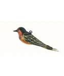 Barn Swallow Blown Glass Handcrafted Bird Christmas Ornament Nib Cobane. Fixed Price $21.99.