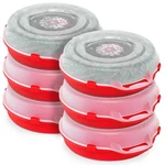Homz 24 Inch Seasonal Holiday Christmas Plastic Wreath Storage Box, Red (6 Pack). Fixed Price $123.98.