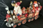 Rare Vintage Fiber Optic Light Animated Christmas Santa's Train By Puleo 15". Fixed Price $149.99.