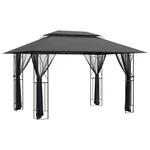 Gazebo Outdoor Canopy With Sidewalls For Porch Garden Anthracite Steel Vidaxl. Fixed Price $255.99.
