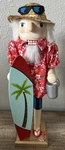 14" Holiday Traditions Surfer Nutcracker With Surfboard & Bucket - 2014. Fixed Price $26.00.