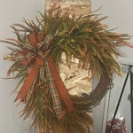 Artificial Multicolor Wreath Door Decoration Seasonal Christmas Set Of 3. Fixed Price $90.00.