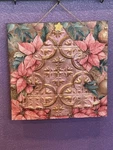 Door Hanger Wall Sign Christmas Tree Pink And Gold. Fixed Price $12.00.