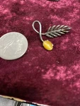Vintage Wells Sterling Tiger Eye Pine Needle Brooch. Fixed Price $20.00.