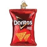 Old World Christmas Glass Ornament, Doritos Nacho Cheese Chips. Fixed Price $15.36.