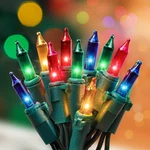 Hopolon Christmas Lights MULTICOLOR,2PACK 13 Feet 50COUNT Incandescent Christ.... Fixed Price $20.47.