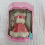 2003 Barbie Holiday Christmas Ornament Red Faux Fur Dress Nib. Fixed Price $7.50.
