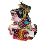 Old World Christmas 4.25IN Carousel Horse, Glass, Ornament 44112. Fixed Price $28.99.