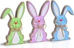 Easter Decorations 3PC Bunny Table Wooden Centerpiece Rustic Signs. Fixed Price $16.58.