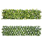 Artificial Hedge Expandable Trellis Faux Ivy Plant Fencing Panel With Pvc Back. Fixed Price $93.05.