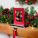 Northlight Photo Frame Christmas Stocking Holder - 5.25" Silver And Red. Fixed Price $34.01.