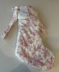 Pottery Barn Teen Loveshackfancy Pink Damask Christmas Stocking Ivory Nwt. Fixed Price $75.00.
