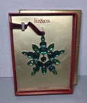 Liz & Co. Green Jeweled Snowflake Christmas Ornament From 2008.. Fixed Price $16.00.