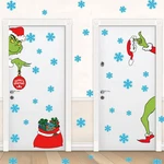 Double-sided Christmas Door Stickers Window Decor 6 Sheets With Snowflakes. Fixed Price $10.97.