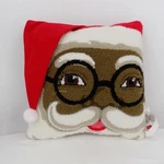 African American Santa Face Pillow Glasses Red Hat Ashland 16 X Christmas New. Fixed Price $20.00.