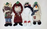 Vtg Rare Set 4 Russ Berrie Christmas Door Knob HANGERS-SANTA/SNOWMAN-2/REINDEER. Fixed Price $29.70.