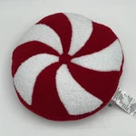 Brentwood Originals Peppermint Swirls Round Pillow 16X16 Christmas Holiday. Fixed Price $25.00.