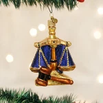 Old World Christmas - Scales Of Justice 36160. Fixed Price $21.99.