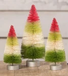 Bethany Lowe "jolly Side Of Christmas" Bottle Brush Trees, Set 3, LC2449 Nwt. Fixed Price $16.99.