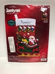 Janlynn 2004, Christmas Stocking Kit Holiday Santa, New. Fixed Price $16.00.