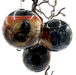 Set Of 3 Star Wars Christmas Tree Ornament Round Disney Darth Anakin Leia Luke. Fixed Price $14.99.