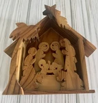 Bethlehem Nativity Scene Creche Hand Carved Olive Wood Ow Carvers Of Israel. Fixed Price $22.75.