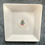 Bia Square Christmas Tree Dinner Plate China White Holiday 2005. Fixed Price $15.13.