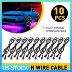 10PCS 4.9FT Extension Wire Cable Connectors For Rgb Led Strip Rock Lights 4PIN. Fixed Price $15.19.