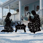 Metal Nativity Scene Outdoor Christmas Decorations, 17 Black. Fixed Price $37.35.