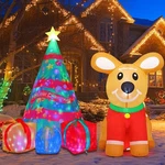 Comin 7 Christmas Inflatables Tree+ 5FT Gingerbread Dog. Fixed Price $109.08.