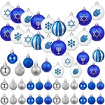 48 Pcs Christmas Hanukkah Ball Ornaments 12 Styles Tree Wh.... Fixed Price $36.22.
