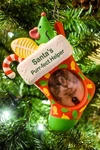 Hallmark Santa's Purr-fect Helper Stocking Photo Holder Cat Repaint Undated. Fixed Price $13.99.