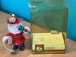 1984 Vintage Santas World North Pole Dept Wooden Fireman Ornamnent. Fixed Price $19.99.