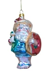December Diamonds 79-81316 Santa W/ Donut Pool Float 5" Glass Christmas Ornament. Fixed Price $13.99.