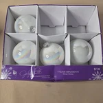 Jaclyn Smith Winter Wishes Glass Ornaments Set Of 4 Iridescent White. Fixed Price $12.99.