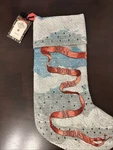 2 John Derian For Target Stocking Free Ship May Your Days Blue Ribbon Sequin New. Fixed Price $37.95.